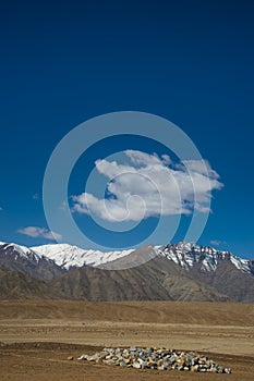 Beautiful view of mountains on Leh - Manali highway near to Pang village - Tibet, Leh district, Ladakh, Jammu and Kashm