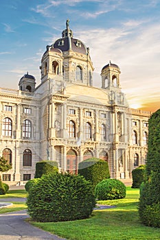 Beautiful view of the Museum of Art History in Vienna, Austria