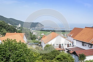 Beautiful view of Namhae German Village surrounded with trees in Namhae County, South Korea