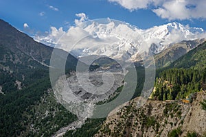 Beautiful view of Nanga Parbat mountain, Fairy Meadow, Pakistan photo