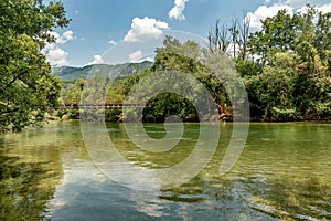 Beautiful view of National park Skadar lake and Rijeka Crnojevica, Montenegro