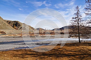 Beautiful view near Kurai Steppe in Altai,Russia