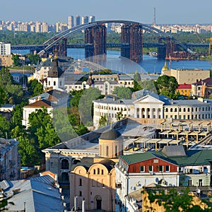 Beautiful view of the old district of Podil photo