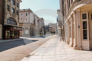 Beautiful view of one of studious of Paramount Pictures. USA. Los Angeles.