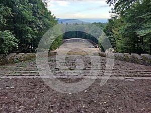 Beautiful view of an open-air theatre of Thingstatte Heidelberg