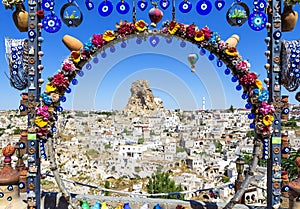 Beautiful view of Ortahisar and its rock castle