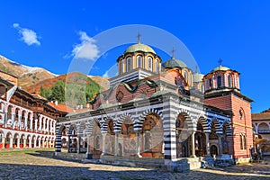 Blue sky Rila monastery photo