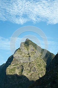 Beautiful view over a mountain in Madeira island