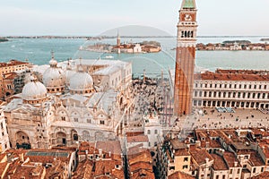 Beautiful view over San Marco square in Venice