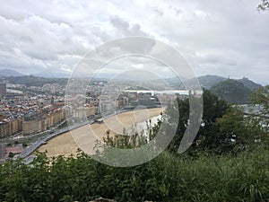 Beautiful view over San Sebastian photo