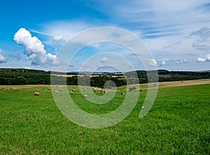 Beautiful view over the Vogtland in Saxony