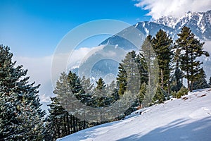 Beautiful view of pahalgam valley, Pahalgam, Kashmir, India photo