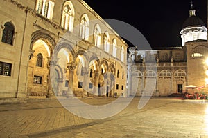 Beautiful view of the Palace of the Rector KneÅ¾ev dvor in Dubrovnik, Croatia