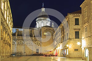 Beautiful view of the Palace of the Rector KneÅ¾ev dvor in Dubrovnik, Croatia