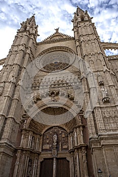 Beautiful view of palma Majorque in Spain under wonderful summer