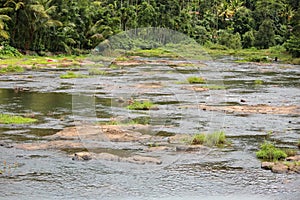 Beautiful view of the Pamba river in Kerala, India