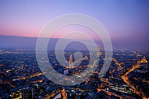 Beautiful view of Paris, France, Eiffel tower