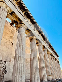 Beautiful view of Parthenon columns