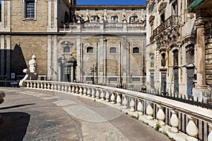 Beautiful view of Piazza Pretoria, or Piazza della Vergogna, in Palermo