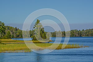 Beautiful view of Pike Bay on Vermillion Lake in Tower, Cass County, Minnesota