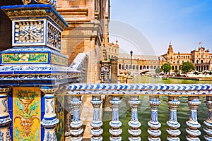 Plaza de Espana  in Seville, Andalusia, Spain photo