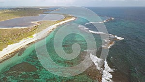 Beautiful view of Pointe des Chateaux, Peninsula, Grande-Terre, Guadeloupe, Caribbean