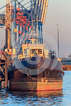 Beautiful view of the port aquatory in Klaipeda, Lithuania photo