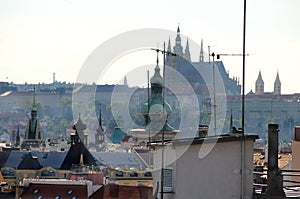 Beautiful view of Prague panorama