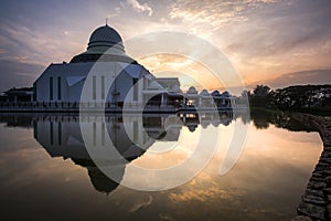 Beautiful view of Public Mosque at Seri Iskandar,Perak,Malaysia