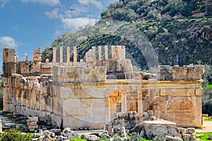 Beautiful view of the Qasr Al-Abd near the Amman Jordan