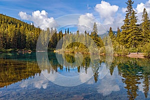 Panoramic Summer Reflections On Mount Lorette Ponds photo
