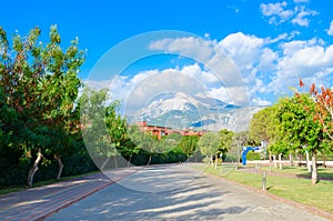 Beautiful view of resort village Camyuva, suburb of Kemer, Turkey