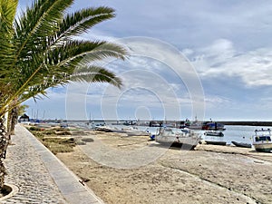 View of the Ria Formosa natural park in Luz de Tavira photo