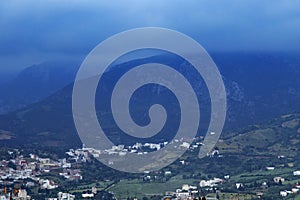 Beautiful view of the Rif mountains in Tetouan