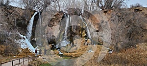 Beautiful view of Riffle Falls in Colorado