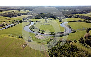 Overheard view, river