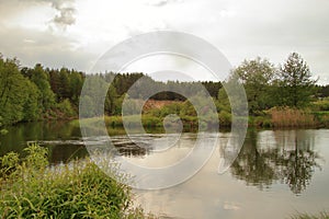 beautiful view of the river in spring