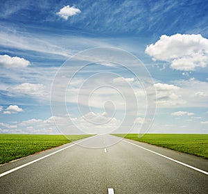 Beautiful view of roadway photo