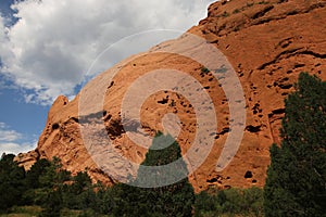 Beautiful view of the rock formations in the Garden of the Gods in Colorado Springs, United States