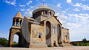 Beautiful view of Saint Hripsime Church in Vagharshapat, Armenia