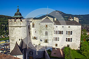 Beautiful view of Salzburg Hohensalzburg fortress, Salzburg, Austria