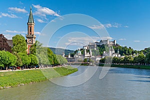 beautiful view of Salzburg skyline