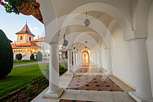 Beautiful view of Sambata de Sus Monastery, Romania.