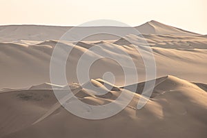 Beautiful view of sand dunes in the Death Valley, San Pedro de Atacama, Chile photo