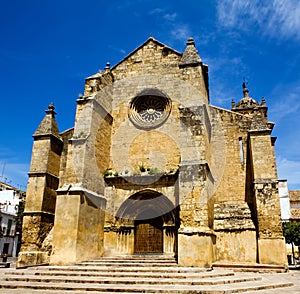 Beautiful view of Santa Marina church in Cordoba