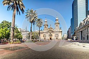 Plaza de Armas Square and Santiago Metropolitan Cathedral - Santiago, Chile photo