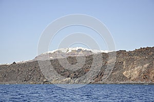 Beautiful view of the Santorini Caldera photo