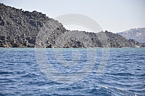 Beautiful view of the Santorini Caldera photo
