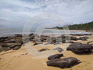 Beautiful view of Satu Beach in Porto Seguro-Bahia, Brasil