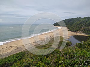 Beautiful view of Satu Beach in Porto Seguro-Bahia, Brasil photo